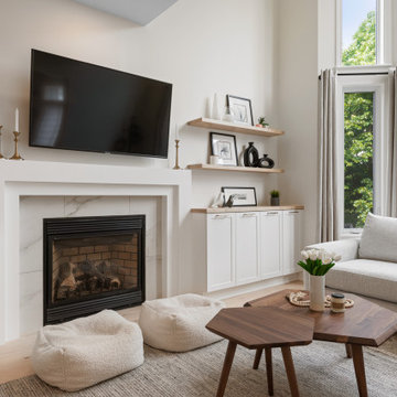 Classic and Contemporary in The Owls Cabin Kitchen and Living Room
