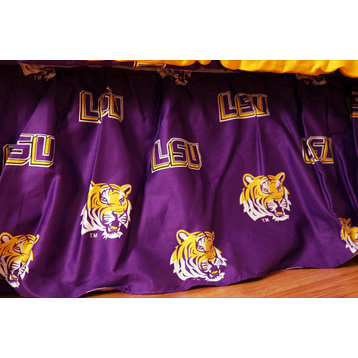 Louisiana State Tigers Printed Dust Ruffle, Full