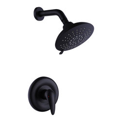 RBROHANT - Wall Mounted Pressure-Balanced Rainfall Shower System, Matte Black - Showerheads And Body Sprays