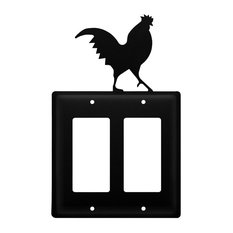 50 Most Por Farmhouse Switch Plates And Outlet Covers For 2018 Wrought Iron Haven Rooster Double Gfci Cover Switch Plates And Outlet Covers