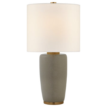 Chado Large Table Lamp in Shellish Gray with Linen Shade