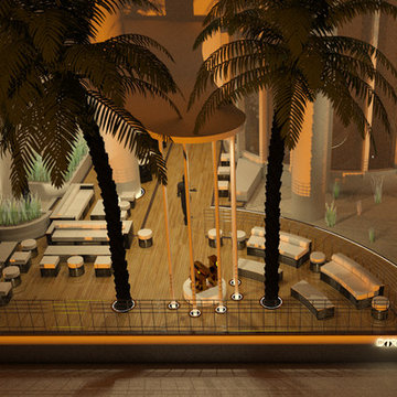 Terrasse Hôtel Collins, Miami Beach / Atelier Burel Sebag
