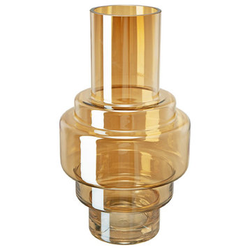 Geometric Vase, Amber