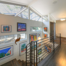 upstairs