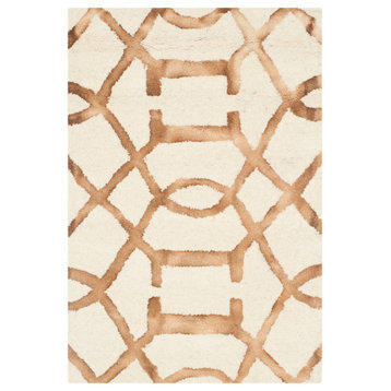 Safavieh Dip Dye Collection DDY712 Rug, Ivory/Camel, 2'x3'