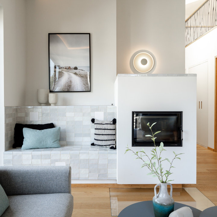 Luxus Kaminofen Wohnzimmer Ideen Bild