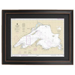 Framed Nautical Maps - Poster Size Framed Nautical Chart, Lake Superior - This poster size Framed Nautical Map covers the waterways of Lake Superior. The Framed Nautical Chart is the official NOAA Nautical Chart detailing the waters of one of our Great Lakes.