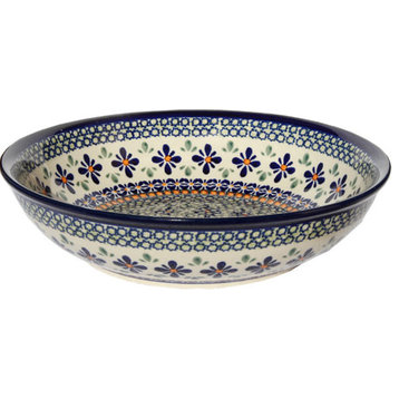 Polish Pottery Bowl 10", Pattern Number: DU60