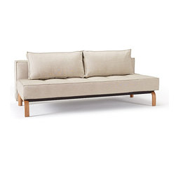 "Innovation" Sly Deluxe Mixed Dance Natural Sofa Bed / Lacquered Oak Legs - Sofas