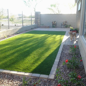 Small Back Yard Paver Area