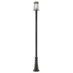 Z-Lite - Millworks 2 Light Post Light or Accessories, Oil Rubbed Bronze, 11 - Artful elements shape a captivating box silhouette with softening accents, making this outdoor light a big hit. Shape up a front sidewalk or back yard with this rubbed bronze finish light that delights with special ornate detailing.