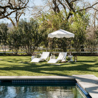 Slim Pool Chaise Sun Lounger, Set of 2, White