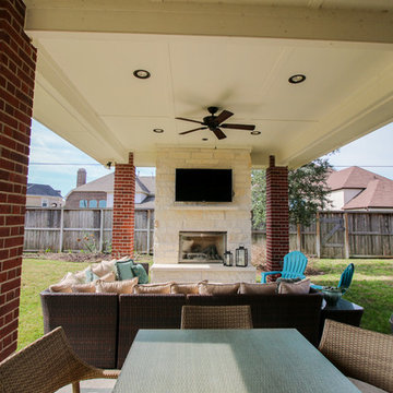 Patio Cover with Fireplace