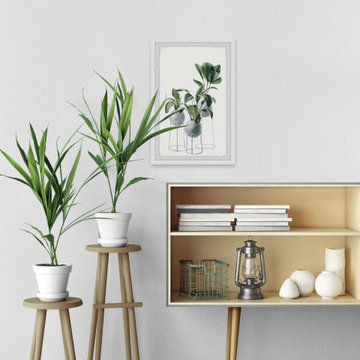 "Ceramic Plant Pots" Framed Painting Print