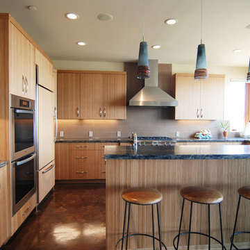 Amber bamboo cabinets in Santa Cruz