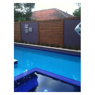 Swimming Pool Feature Wall - Modern - Pool - Melbourne - by Donna Burke ...