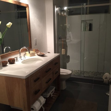 Natural Walnut Double Vanity