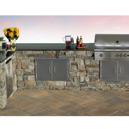 Stone Veneer Kitchen - Outdoor Kitchen Appliances