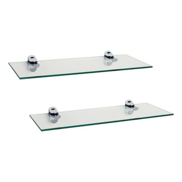 Glass Display And Wall Shelves, Floating Glass Display Shelves