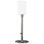 Robert Abbey - Robert Abbey 2069 Rico Espinet Nina - One Light Table Lamp - Shade Included: TRUE  Designer: Rico Espinet  Cord Color: Silver  Base Dimension: 8.88 x 0.75Rico Espinet Nina One Light Table Lamp Polished Nickel Frosted White Cased Glass *UL Approved: YES *Energy Star Qualified: n/a  *ADA Certified: n/a  *Number of Lights: Lamp: 1-*Wattage:150w E26 Medium Base bulb(s) *Bulb Included:No *Bulb Type:E26 Medium Base *Finish Type:Polished Nickel