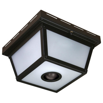 Heath Zenith HZ-4305 4 Light 9-11/32"W Outdoor Flush Mount - Black