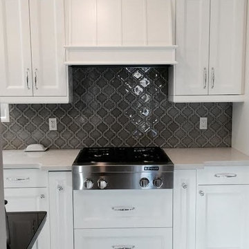 Santos Airy White Kitchen and Custom Entertainment Wall
