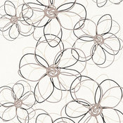 Ok6, Textile Natural Fresh Garden White Wallpaper Roll