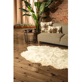 Ivory White Extra Large Sheepskin Rug - Octo (7x6 ft): Sheepskin Town