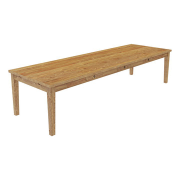 Brussels Teak Wood Large Dining Table with Extension For 16 People