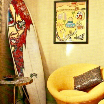 60s Penthouse Guest Bedroom Funk, Surf, and Niki De Saint Phalle