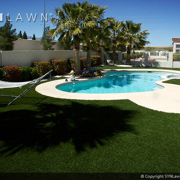 Artificial Grass Pool Installations
