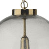 Luca Pendant - Antique Brass, Seeded Glass