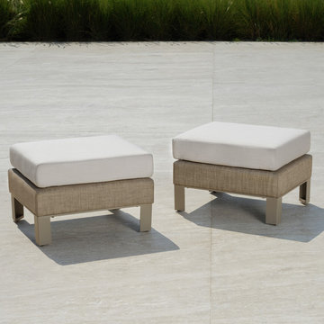 Portofino™ Sling Club Ottomans - Beige Fennel