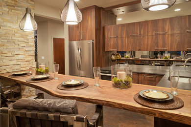 Trendy kitchen photo in Denver