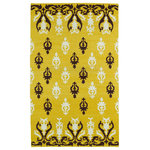 Kaleen - Kaleen Glam Gla04 Rug, Yellow, 2'x3' - Glam Gla04 Rug In Yellow by Kaleen The Glam collection puts the fab in fabulous! No matter if your decorating style is simplistic casual living or Hollywood chic, this collection has something for everyone! New and innovative techniques for a flatweave rug, this collection features beautiful ombre colorations and trendy geometric prints. Each rug is handmade in India of 100% wool and is 100% reversible for years of enjoyment and durability.