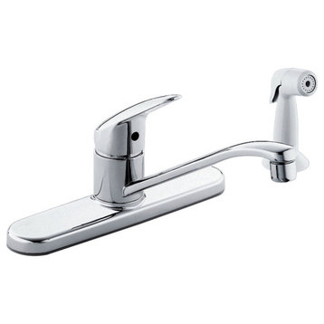 CA40514 Cornerstone Single Handle Deck Mounted Kitchen Faucet, Side Spray