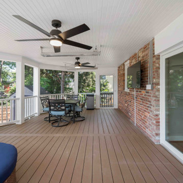 Beautiful Screened Porch Gives Arlington Homeowners Space for Entertaining and R