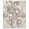 Octo Watercolor Gray 50x60 Throw Blanket
