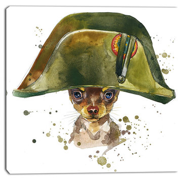 "Toy Terrier Dog Graphics Art", Animal Canvas Artwork, 30"x30"