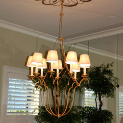 Gilded Iron Chandelier - Chandeliers
