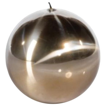 4" Tall Candle, Ball Shaped, Titanium Gold (Set of 6)