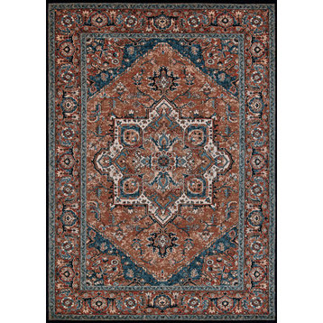 Couristan Old World Classic Antique Mashad Burnished Clay Rug 6'6"x9'10"