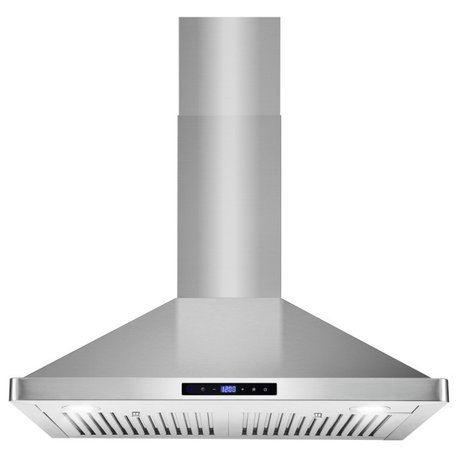 Cosmo Ducted Wall Mount Range Hood in Stainless Steel, Permanent Filters, 30"