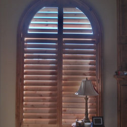 Knotty Alder Shutter Arches - Interior Shutters