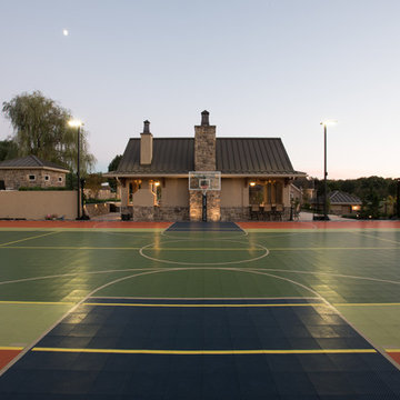The Ultimate Outdoor Living: Sports Court, Pavilion, Pool, Spa and Pond