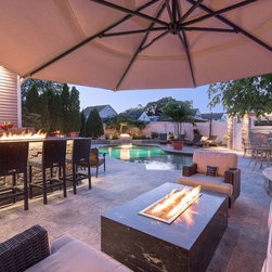Transitional Cozy Oasis - Fire Pits