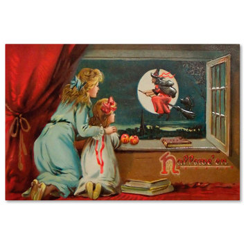 "Halloween Out The Window" by Vintage Apple Collection, Canvas Art