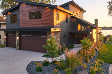 Inspiration for a contemporary home design remodel in Minneapolis