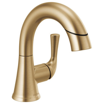 Delta 533LF-PDMPU Kayra 1.2 GPM 1 Hole Pull-Down Bathroom Faucet - Champagne