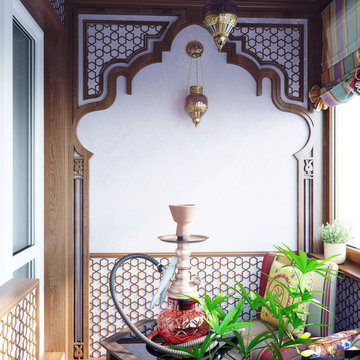 Apartment Balcony Renovation - Arabian Style | 3D Rendering